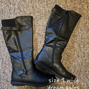 Dream Pairs Women's Black Knee-High Boots